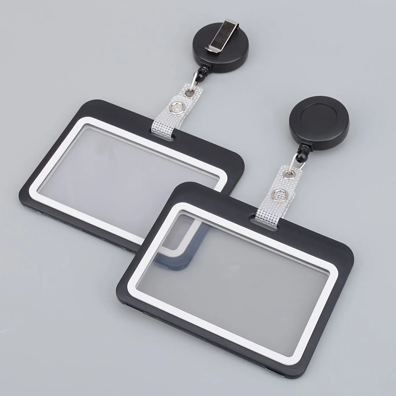 Stylish Black Horizontal Work Card Holder  1 Piece