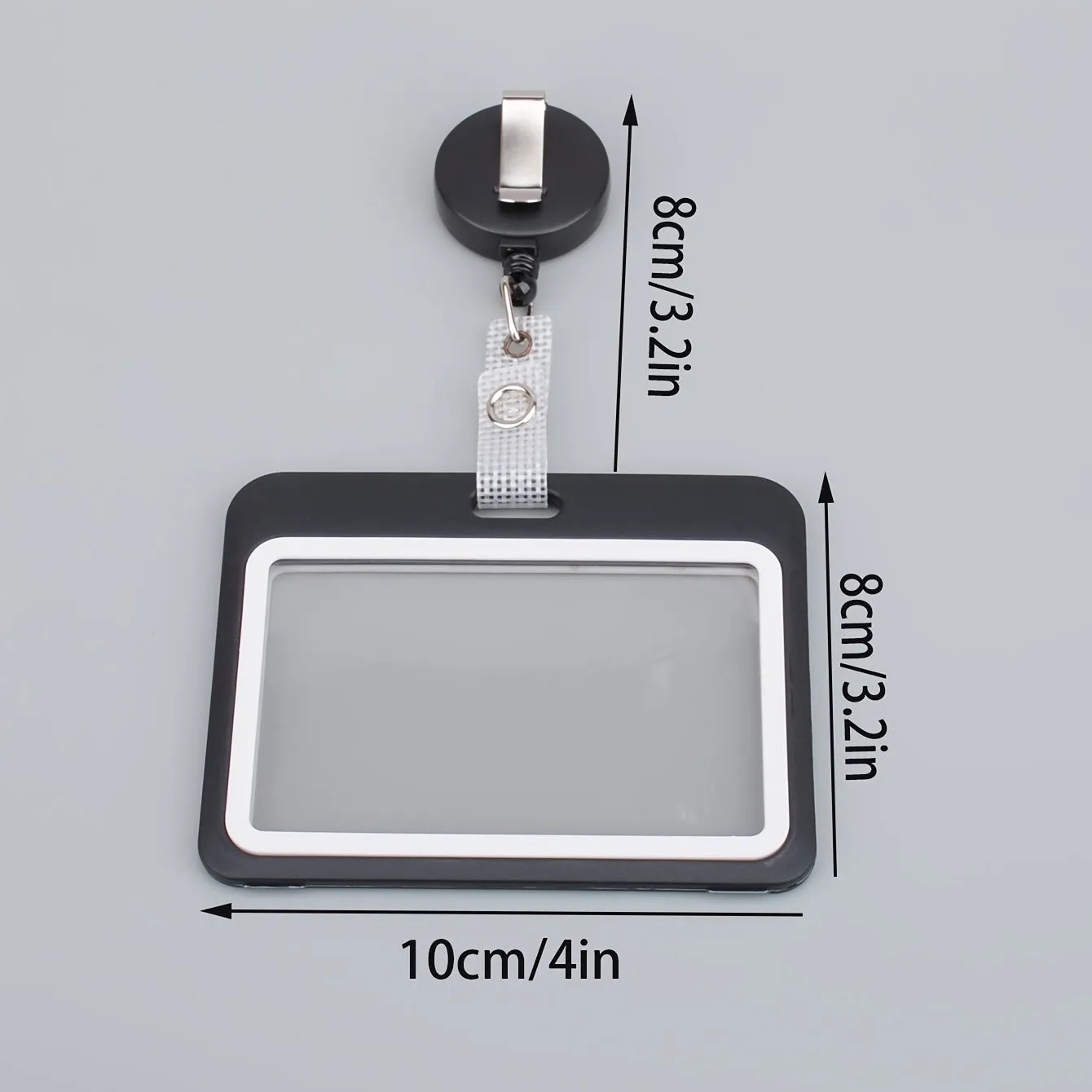 Stylish Black Horizontal Work Card Holder  1 Piece