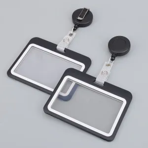 Stylish Black Horizontal Work Card Holder  1 Piece