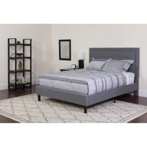 Twin Platform Bed Set-Gray SL-BM-25-GG