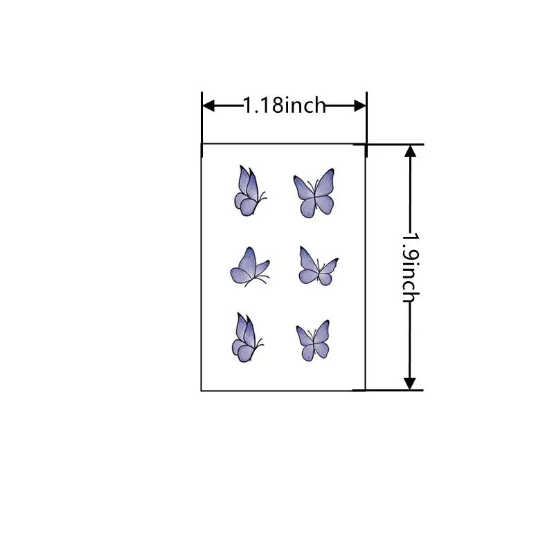 Waterproof Butterfly Tattoo Sticker Small Durable and Stylish