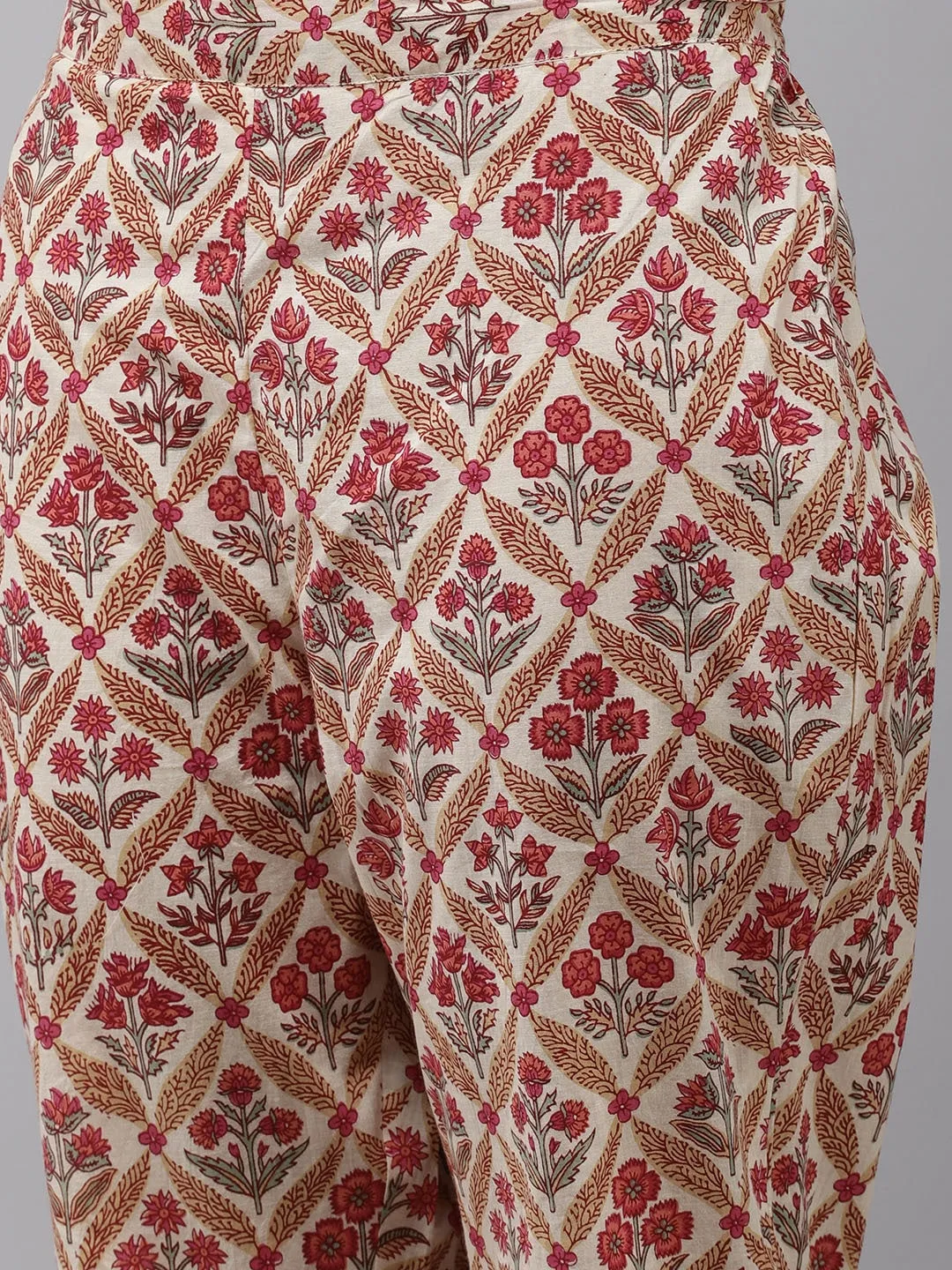Women Off-White Printed Dupatta Set