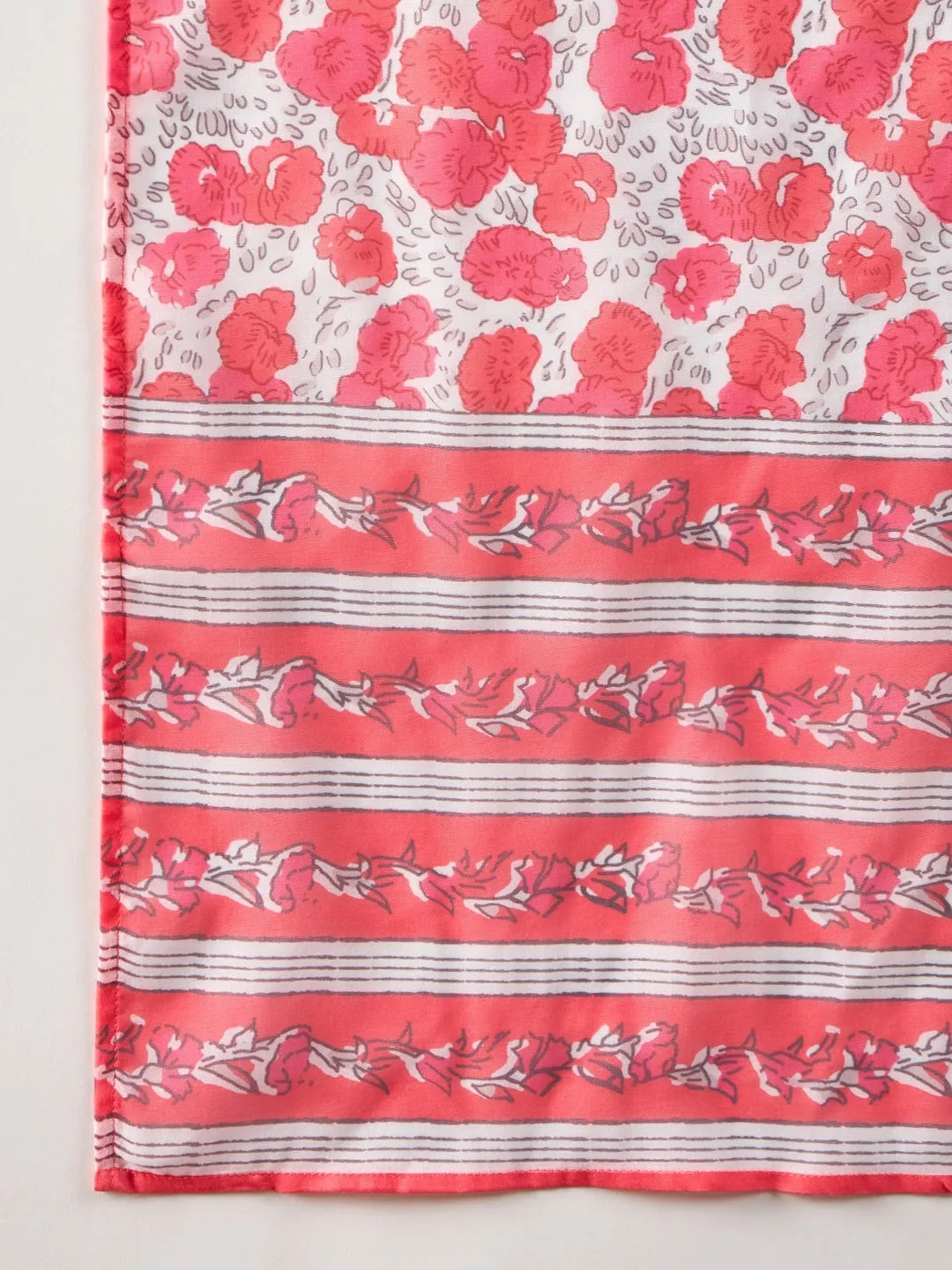 Women White Rayon Blend Floral Printed Straight Kurta Trouser With Dupatta